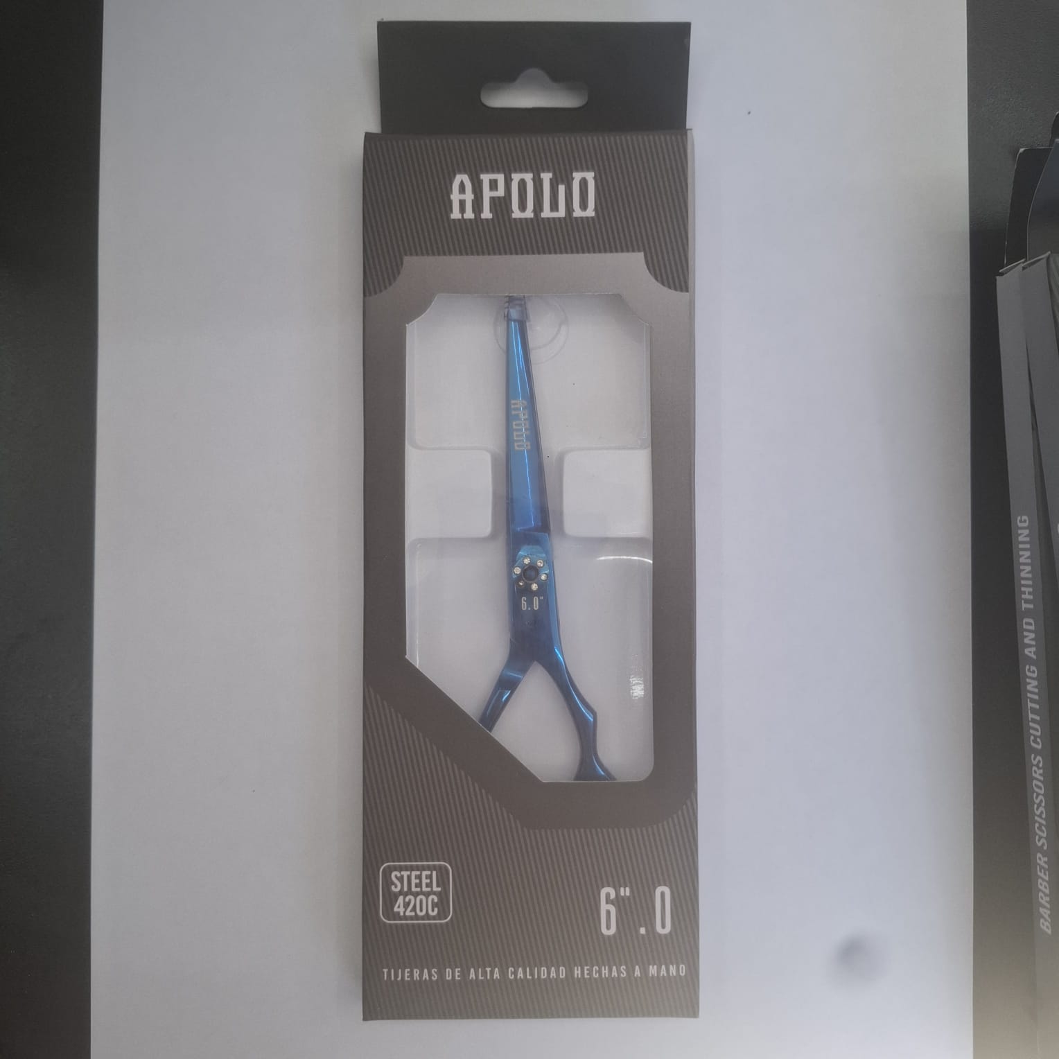 Tijeras Apolo 6.0" Filo dulce (Azul)