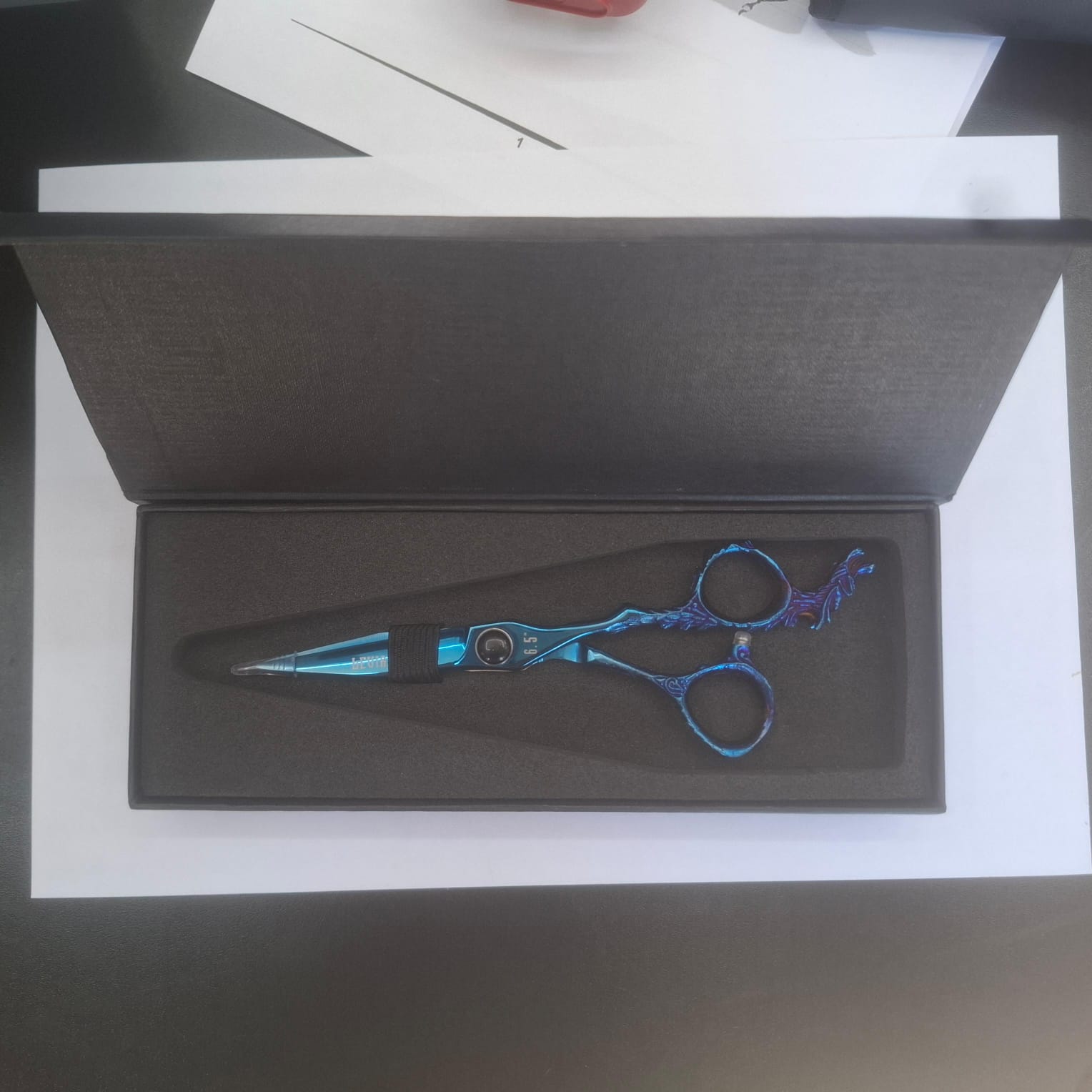 Tijera Leviatan 6.5" - filo dulce (Azul)